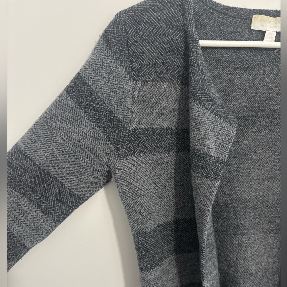 The White Company 100% Wool Size 4 Open-Front Striped Women’s Sweater - Picture 2 of 6